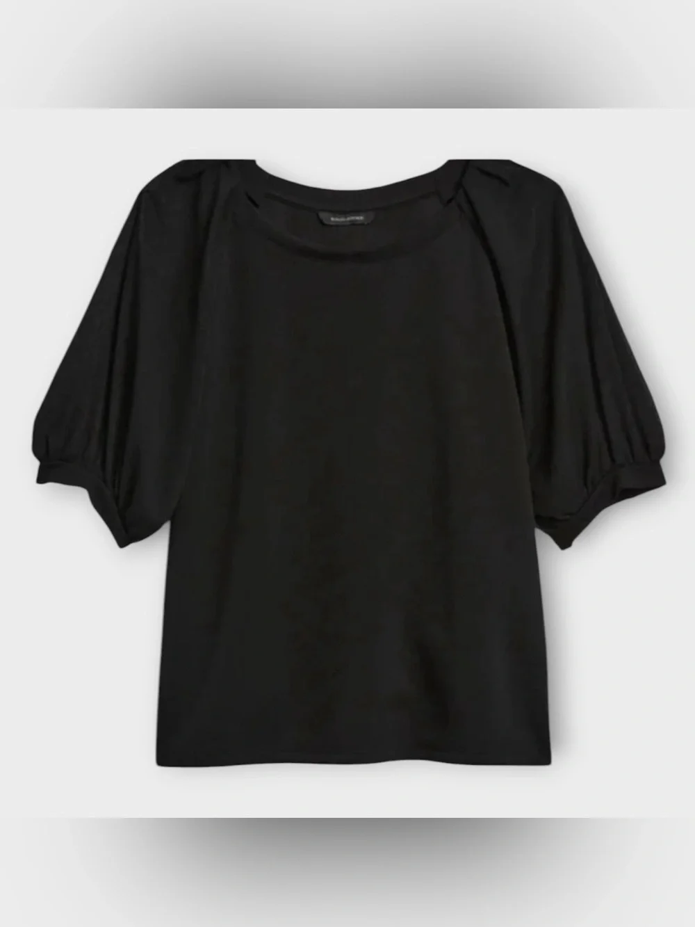 Banana Republic Black Puff Sleeve Blouse Top XS